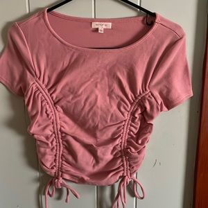 Pink scrunch top